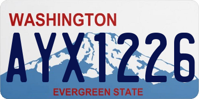 WA license plate AYX1226