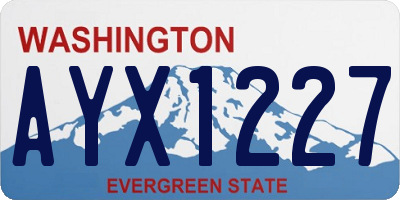 WA license plate AYX1227