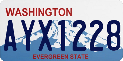 WA license plate AYX1228