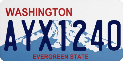 WA license plate AYX1240