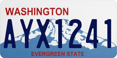 WA license plate AYX1241