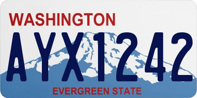 WA license plate AYX1242