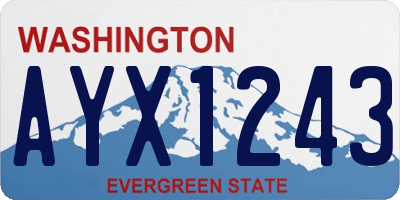 WA license plate AYX1243