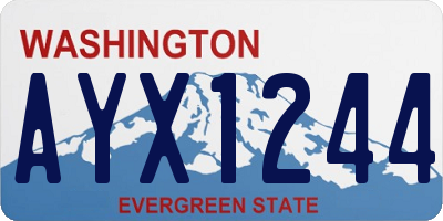 WA license plate AYX1244