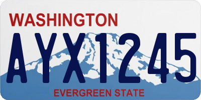 WA license plate AYX1245