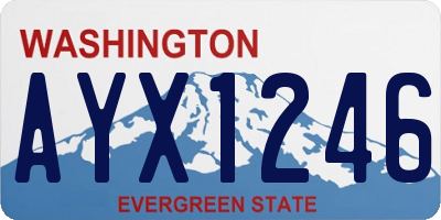 WA license plate AYX1246