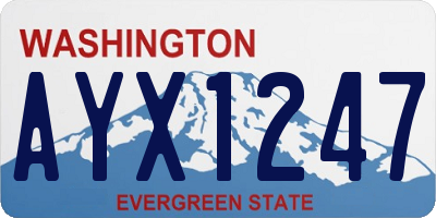 WA license plate AYX1247