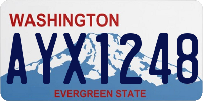 WA license plate AYX1248