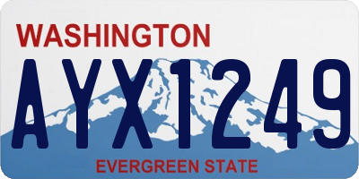 WA license plate AYX1249