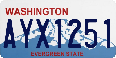 WA license plate AYX1251