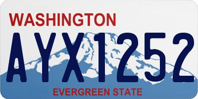 WA license plate AYX1252