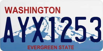 WA license plate AYX1253