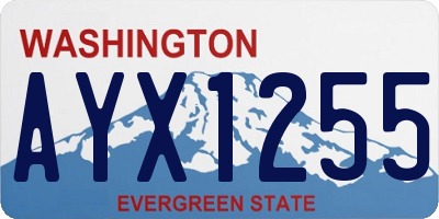 WA license plate AYX1255