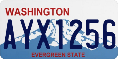 WA license plate AYX1256