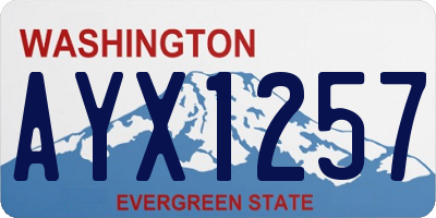 WA license plate AYX1257