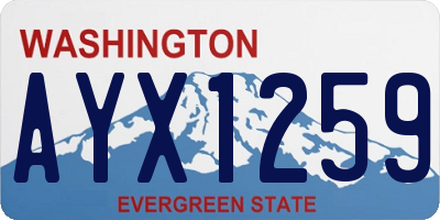 WA license plate AYX1259