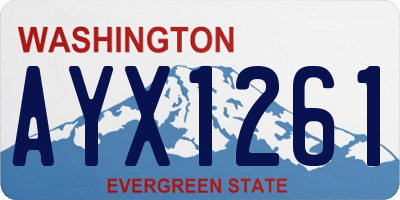 WA license plate AYX1261