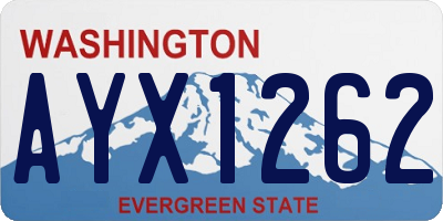 WA license plate AYX1262