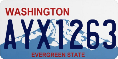 WA license plate AYX1263