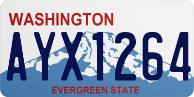 WA license plate AYX1264