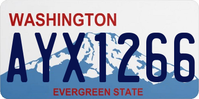 WA license plate AYX1266