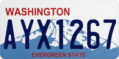 WA license plate AYX1267