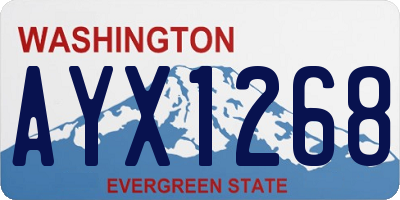 WA license plate AYX1268