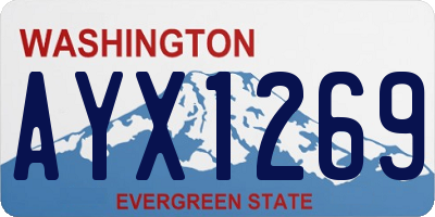 WA license plate AYX1269