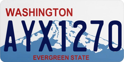 WA license plate AYX1270