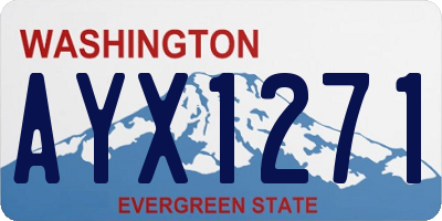 WA license plate AYX1271