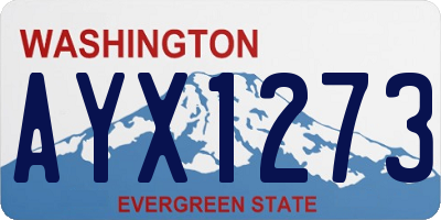 WA license plate AYX1273