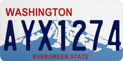 WA license plate AYX1274