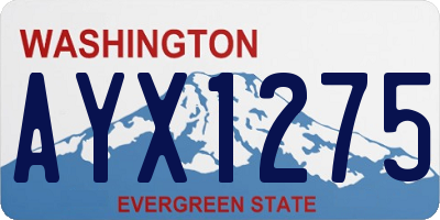 WA license plate AYX1275