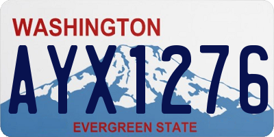 WA license plate AYX1276