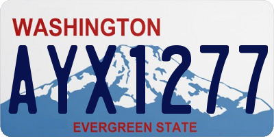 WA license plate AYX1277