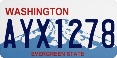 WA license plate AYX1278