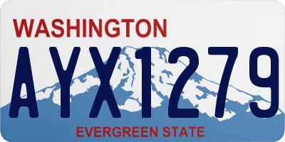 WA license plate AYX1279