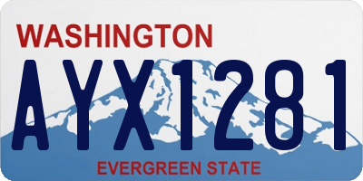 WA license plate AYX1281