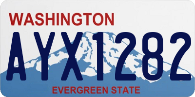 WA license plate AYX1282