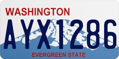 WA license plate AYX1286