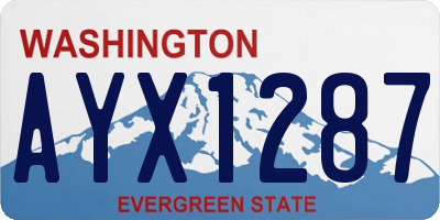 WA license plate AYX1287