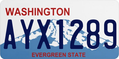 WA license plate AYX1289