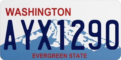 WA license plate AYX1290