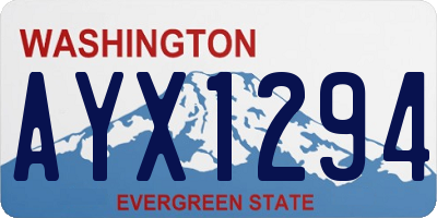 WA license plate AYX1294