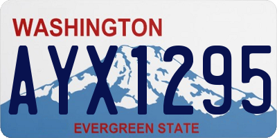 WA license plate AYX1295