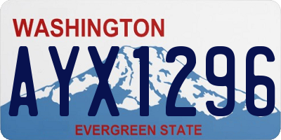 WA license plate AYX1296