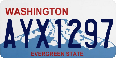 WA license plate AYX1297