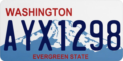 WA license plate AYX1298