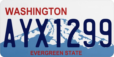 WA license plate AYX1299