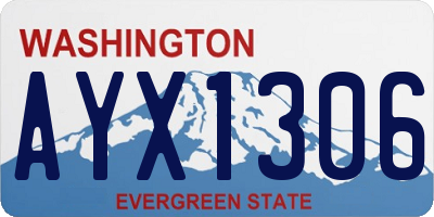 WA license plate AYX1306